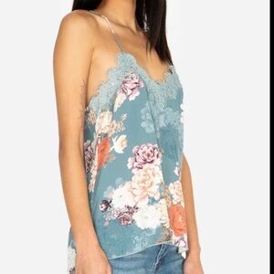 JADE by JOHNNY WAS Silk Floral Print hi/lo Cami size XL in like new condition